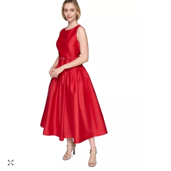 NWT Karl Lagerfeld Paris | Taffeta Drop-Waist Ball Gown - Picture 2 of 14